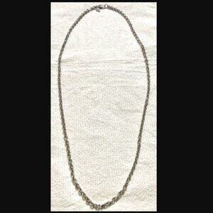 Men's Park Lane Jewelry w/ Sig. 34” Silver Tone Oval Link Chain Necklace Classic